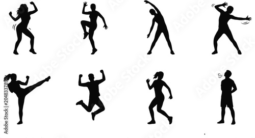 Tableau sur toile Original name(s): Winter sports black silhouettes set featuring ice hockey skiing snowboarding figure skating curling cross country ski and sledding