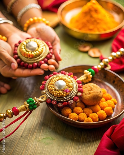 hand holding a bowl of indian sweets