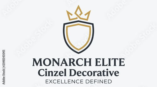 Tableau sur toile Prestigious Shield Crown Crest for Luxury Corporate Identity Prestige Excellence