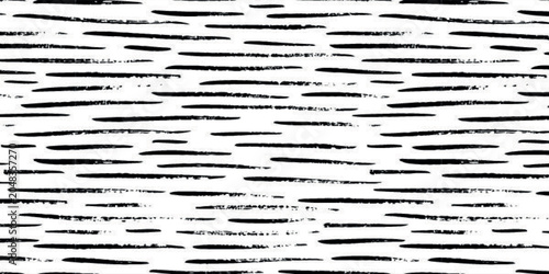 Tableau sur toile Modern monochrome vertical dashed line seamless wallpaper