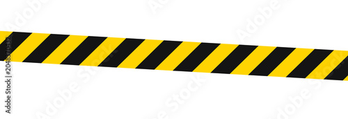 Police Caution Tape on Transparent Background