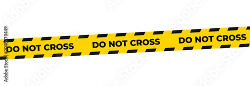 Do Not Cross Police Tape on Transparent Background