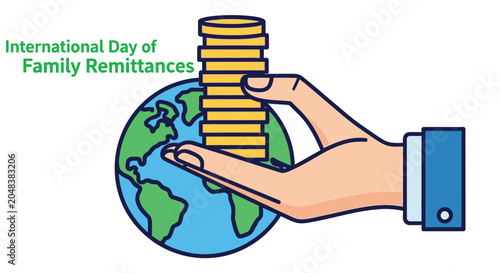 Obraz na płótnie International day of family remittances global financial inclusion