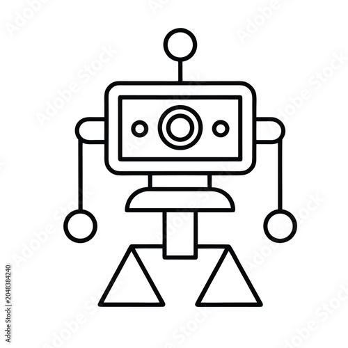robot with laptop
