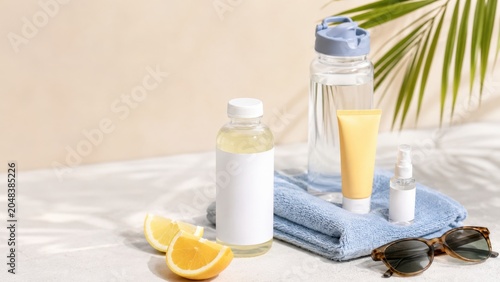 Fotografie Citrus hydration scene