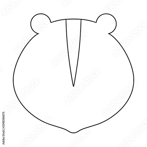 Simple outline of a shield with two curved top handles