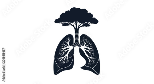Bild auf Leinwand Tree of Life Symbolizing Lungs and Healthy Breathing