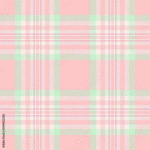 Stroke fabric check background, crossed tartan seamless textile. Native plaid texture pattern vector in light and linen colors.