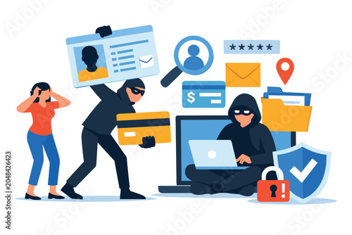 Identity Theft with Hacker Accessing Personal User Data