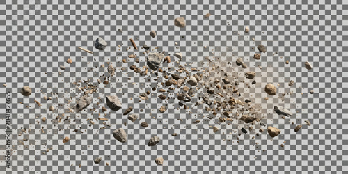Fotografija Rusty metal grid and old metal plate texture background with rough stone sand gr