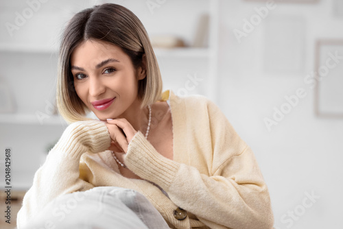 Attractive young woman with...