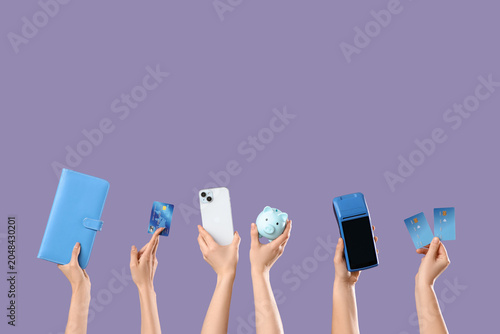 Female hands with credit ca...