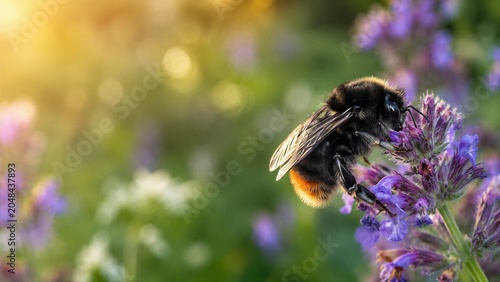 Red-tailed Bumblebee Flower Macro
