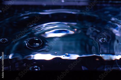 313.Macro photography of water drop splashes
