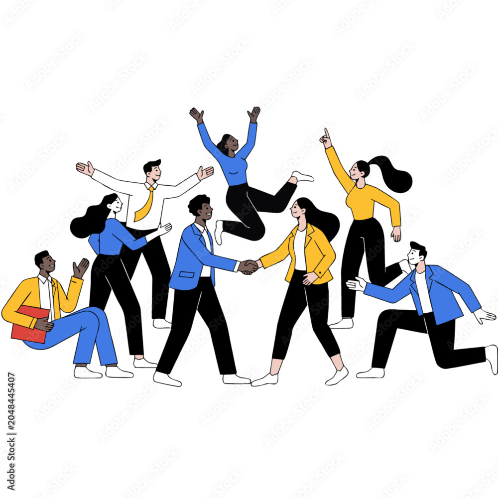 Fototapeta premium group of people dancing