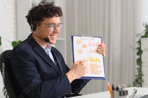 Young male online business ...