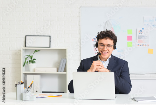 Young male online business ...