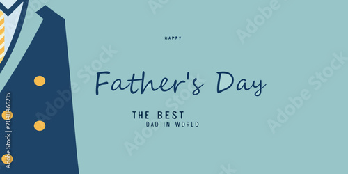 Fotografie Suit jacket vector illustration with text for father s day celebration