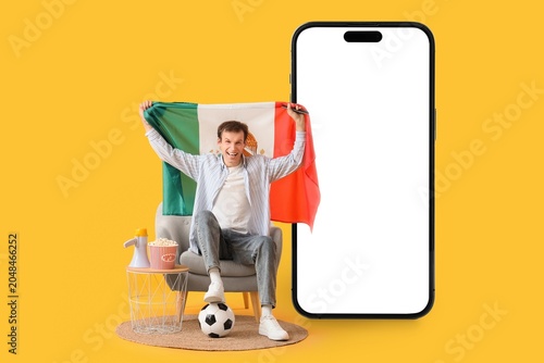 Male soccer fan with Mexica...