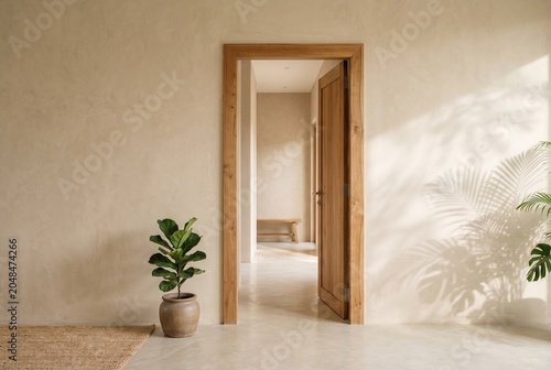 empty room with a window and a wall