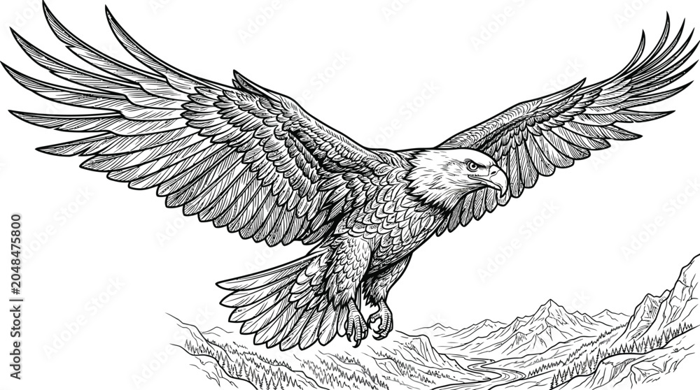 Fototapeta premium eagle on a white background