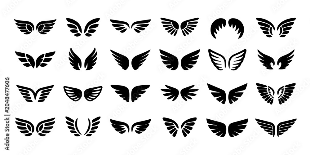 Fototapeta premium Owls Perched on Branches with One Flying in the Middle, Black Silhouette Illustration Featuring Birds, Nature, Wildlife with Night and Forest