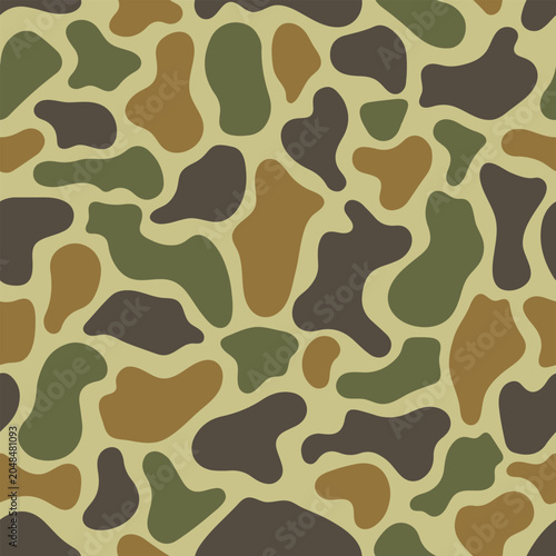 Obraz na płótnie Old School Duck Hunting Camo Background, Vintage Marsh Camouflage Seamless Patte