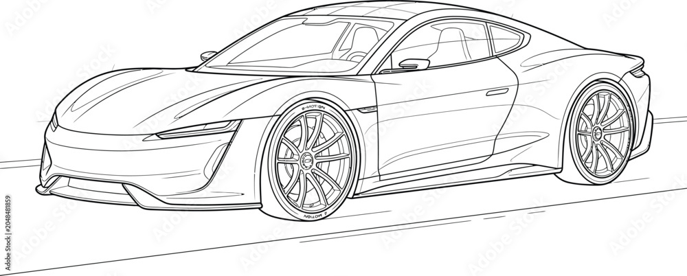 Fototapeta premium car sketch vector illustration
