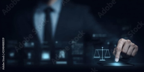 With total responsibility, the judge enters the court to protect the law and justice under a specific and ancient legal regulation.