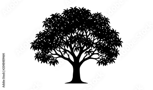 Photos Large Shady Tree Silhouette Illustration for Outdoor Designs