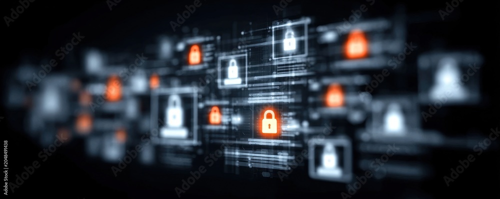 Fototapeta premium To ensure safety and security the portal uses identity authentication and privacy protection with real time verification for every user across the globe.