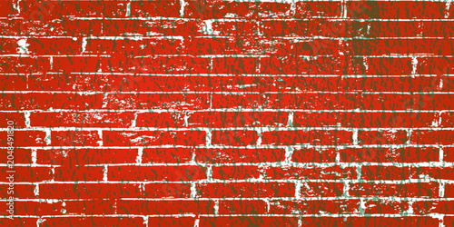 Billede på lærred Premium red brick wall background. brickwork exterior old