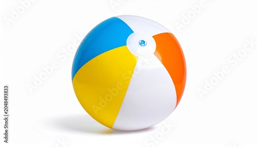 Colorful beach ball on a white background for Summer Vacation Travel fun