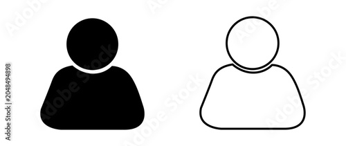 Vector flat illustration in grayscale. Avatar, user profile, person icon, gender neutral silhouette, profile picture. Suitable for social media profiles, icons, screensavers and as a template.