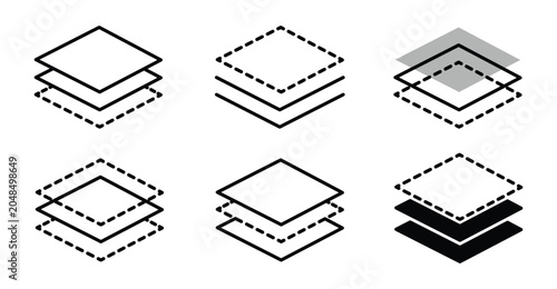 Tableau sur toile Layers icon set