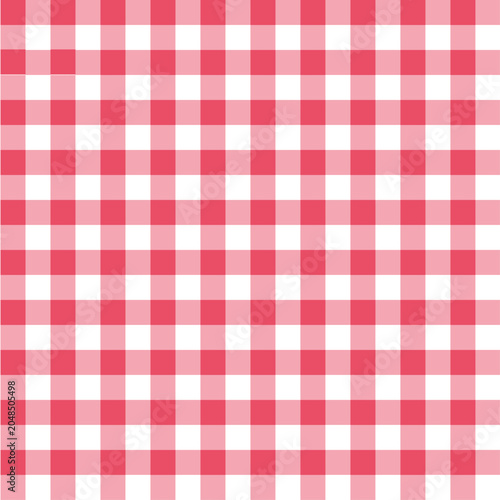 Hot Pink gingham check pattern background, cute seamless pastel grid texture