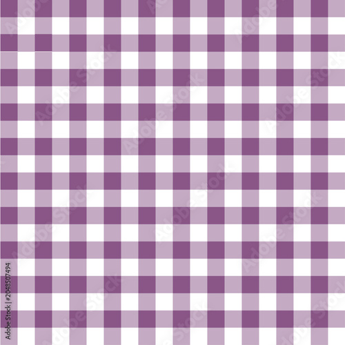Purple gingham check pattern background, cute seamless pastel grid texture