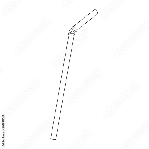 line Bendable Straw illustration cartoon cute