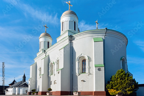 The Dormition Cathedral, which is the central part of the Zymne Monastery (also known as the Holy Mountain Dormition Monastery) located in the village of Zymne, near Volodymyr, Ukraine