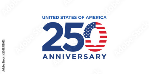 Foto United states 250 year celebration logo commemorating 250 years of american hist
