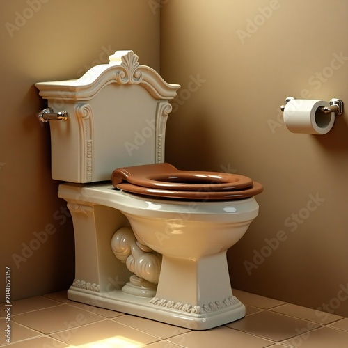 toilet bowl and toilet paper