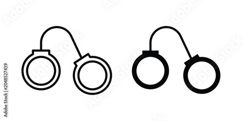 Foto Handcuffs icon collection in black vectors. Eps10 icons