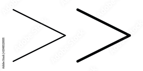 Foto Is greater than icon collection in black vectors. Eps10 icons