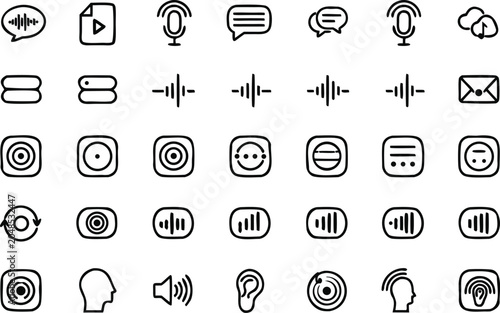 Set of minimalist flat icons for daily activities
