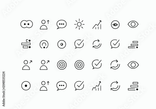 Minimalist flat icons set of human faces and emotions