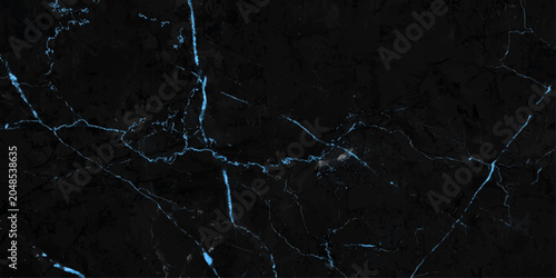 Foto A luxurious dark marble with striking blue veins creates a sophisticated and elegant abstract background, perfect for modern design