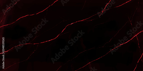 Tablou pe pânză Crimson veins streak across a deep black background, evoking a sense of mystery and raw energy