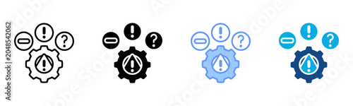Canvastavla Issue Icon Multiple Style Vector Illustration