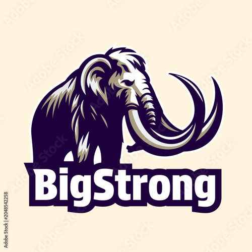 Big Mammoth Mascot Illustration Vector