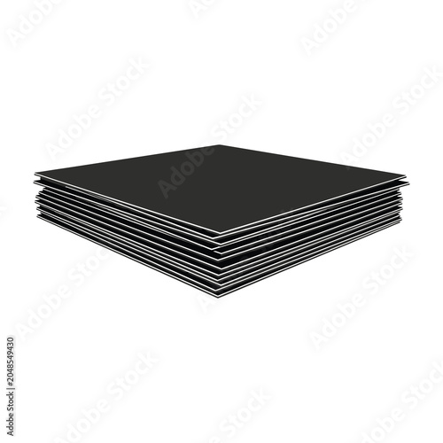 Stack of black foam tiles